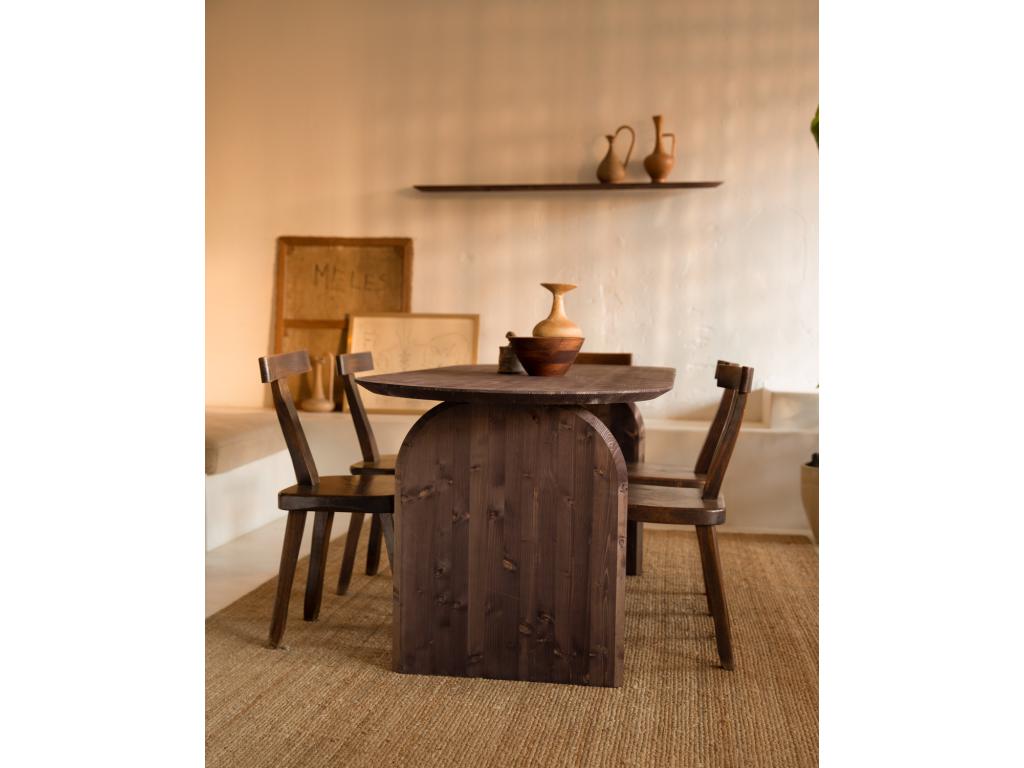 Ensemble 3 étagères en bois de sapin marron 60x3.2cm - Domopure LKMY59838