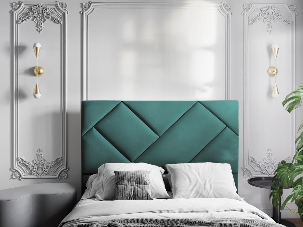 Chicyla - Tête de lit Chicyla 160x120cm en velours pétrole - 160x8x120cm CTKW36444