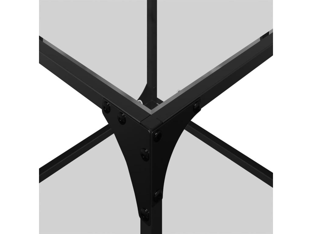 Tables basses avec dessus en verre transparent 2 pièces acier CJPP57071