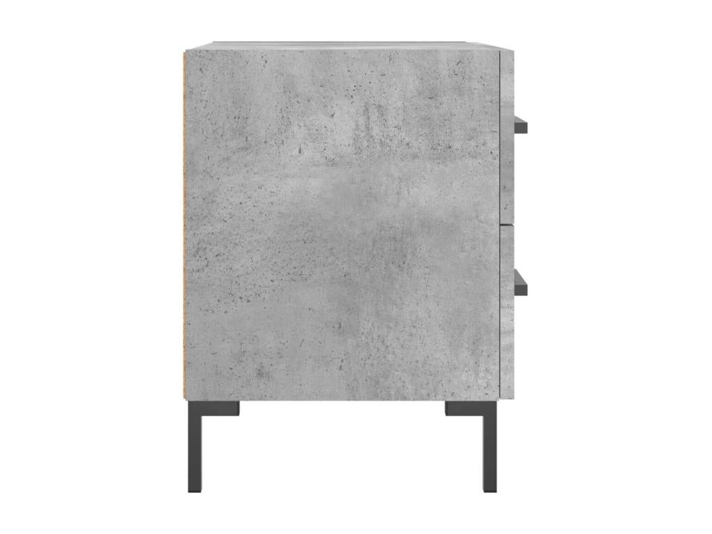 Tables de chevet 2pièces gris béton 40x35x47.5cm bois d'ingénierie BKGZ32154