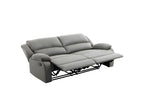 Canapé Chicyla manuel 3 places avec 2 assises XXL Léo en microfibre - Gris - L193 x P93 x H96cm - Chicyla QSKD71785