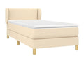 Lit à sommier tapissier avec matelas Crème 100x200 cm Tissu IZZJ19569
