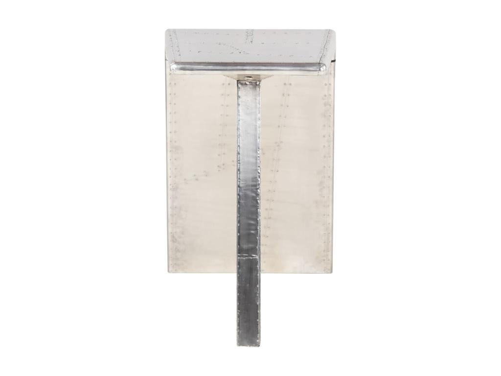 Bureau table poste de métal argenté 112x50x76 cm 02 0023970 KTYL04625