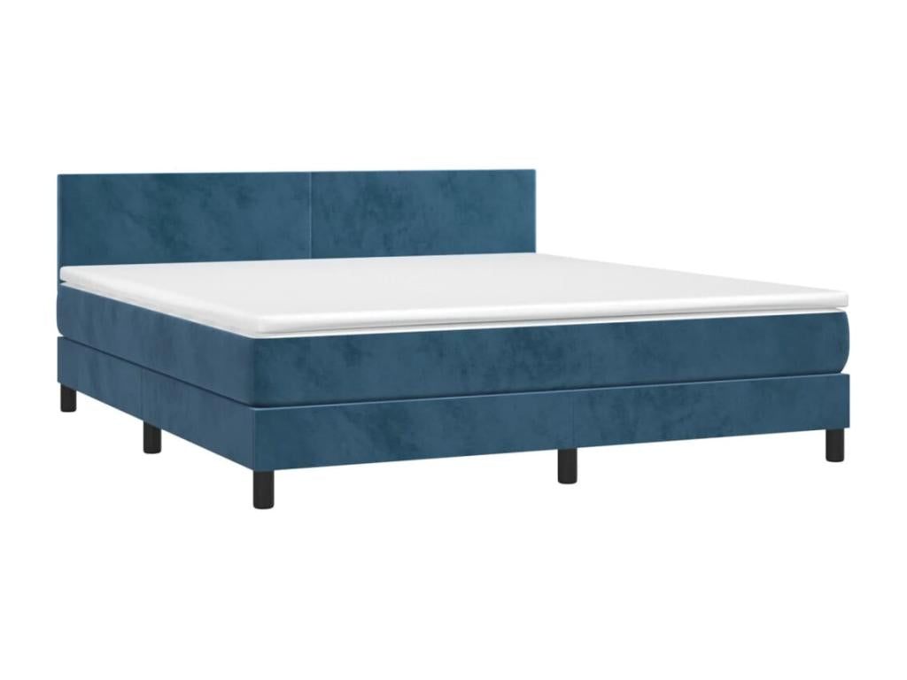 Sommier à Chicyla de lit avec matelas LED Bleu foncé 160x200 DGNE60299
