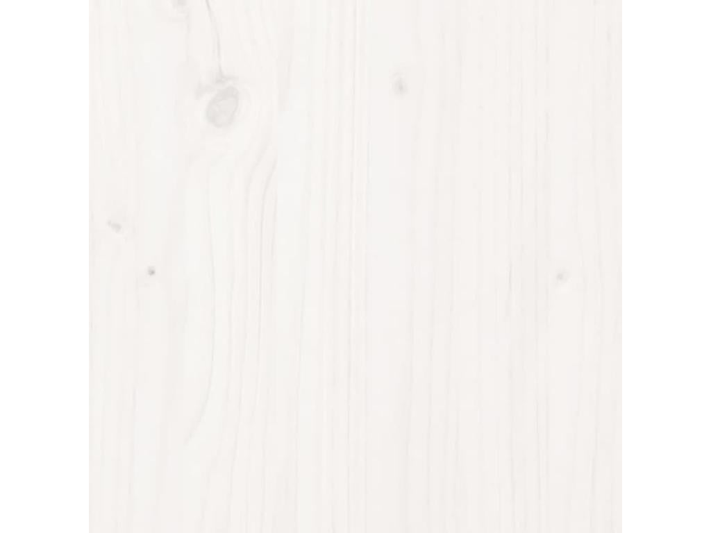 Table de chevet Blanc 40x35x61.5 cm Bois de pin massif EXMM43987