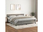 Lit à sommier tapissier et matelas Gris clair 200x200cm Velours OQFW62488