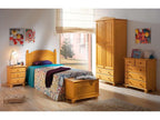 Coffre de rangement enfant avec porte rabattable en pin massif Couleuris Miel - L- 70 x P- 39 x H- 46 cm HCDC36390