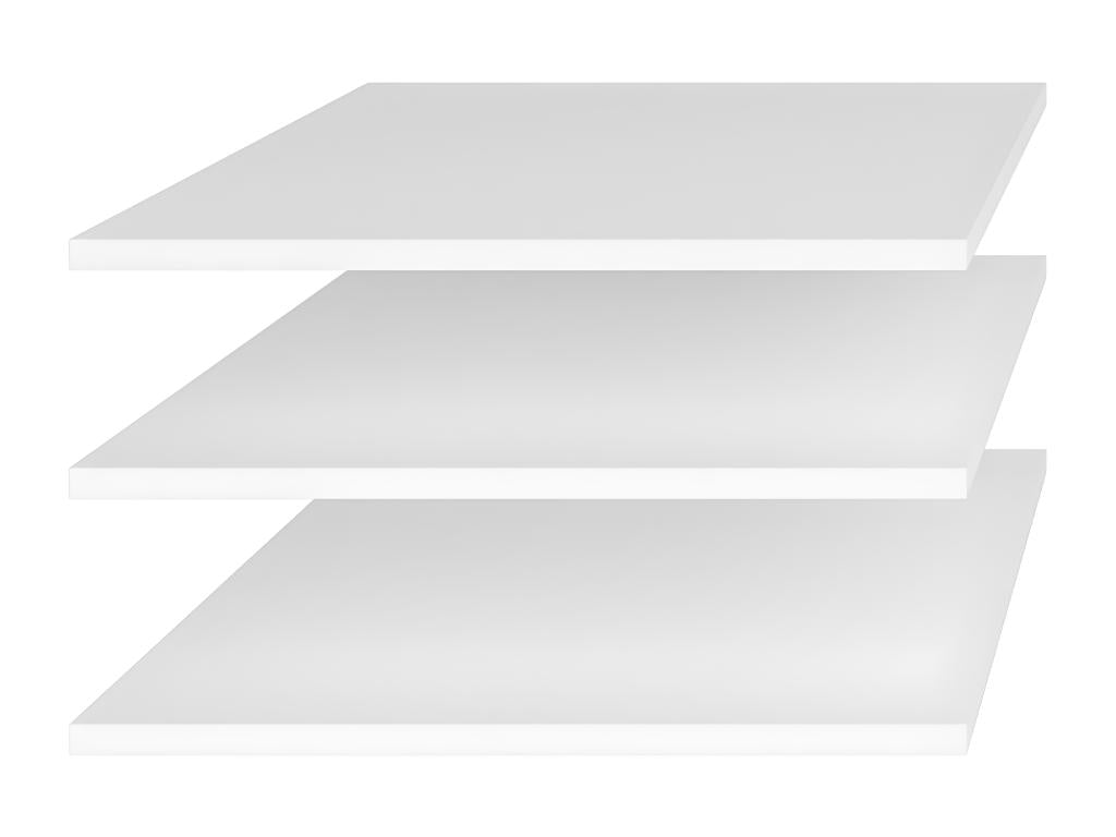 Armoire 2 portes pour dressing collection Domopure coloris blanc avec LED et pack 3 étagères inclus. FCON68722