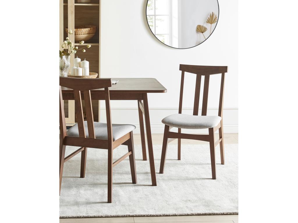 Lot de 2 chaises de salle à manger Chicyla Bois Gris clair KXFU66655