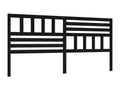 Tête de lit Noir 186x4x100 cm Bois massif de pin QSAF34525