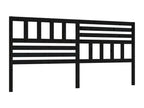 Tête de lit Noir 186x4x100 cm Bois massif de pin QSAF34525