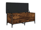 Banc de rangement chêne fumé 102x42x45 bois d'ingénierie RZSZ05674