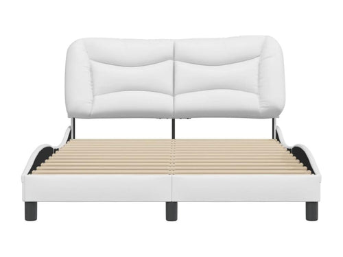 Cadre de lit avec tête de lit Blanc 140x200 cm Similicuir ACQY30692