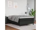 Sommier à Domopure de lit avec matelas noir 120x190 similicuir HIBZ78126