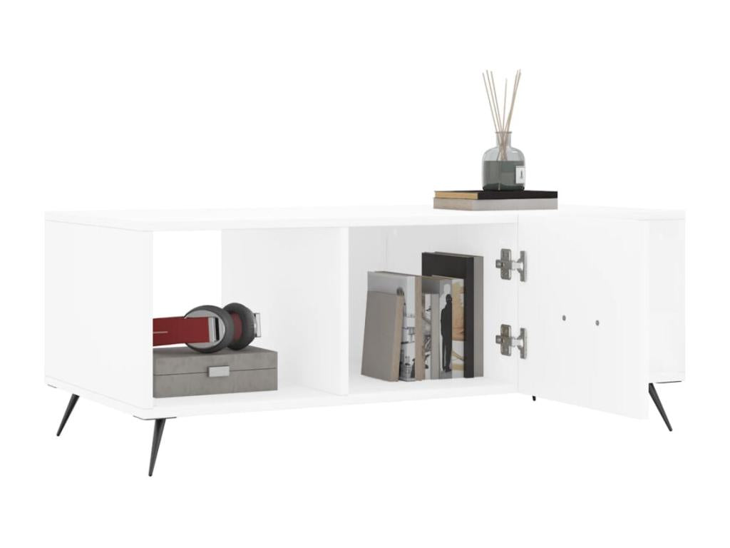 Table basse blanc 102x50x40 cm bois d'ingénierie JHSO75077