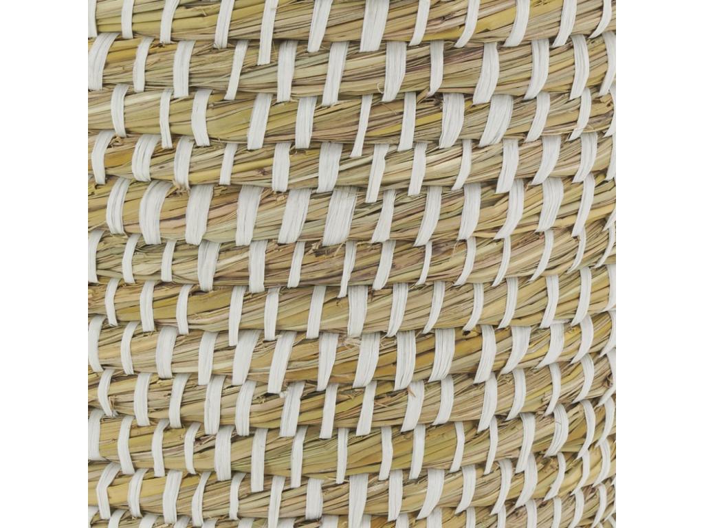 Corbeille à papier en jonc naturel et plastique recyclé DBUF70544