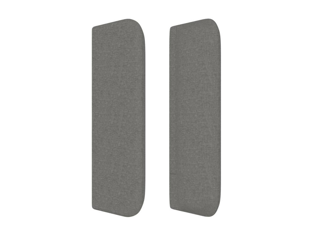 Tête de lit avec oreilles Gris foncé 147x16x78/88 cm Tissu BHRG61785