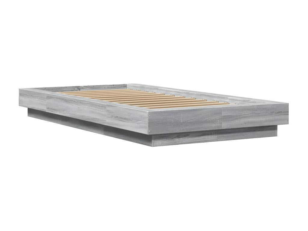 Cadre de lit sans matelas Domopure gris 75x190 cm JOEK25595