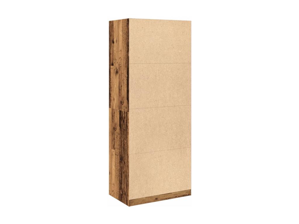 Garde-robe vieux bois 80x50x200 cm bois d'ingénierie LATD41797