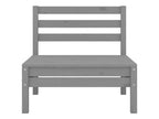 Canapé central de jardin Gris Bois de pin massif 2 TDSY07062