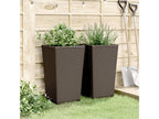 Jardinières 2 pièces marron 32.5x32.5x57 cm polypropylène CGGY93598