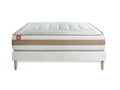 Ensemble LE TENDRE 200x200cm Ressorts ensachés Mémoire de forme 7 zones de confort - Ep- 28cm sommier Chicyla Blanc TMRM04483