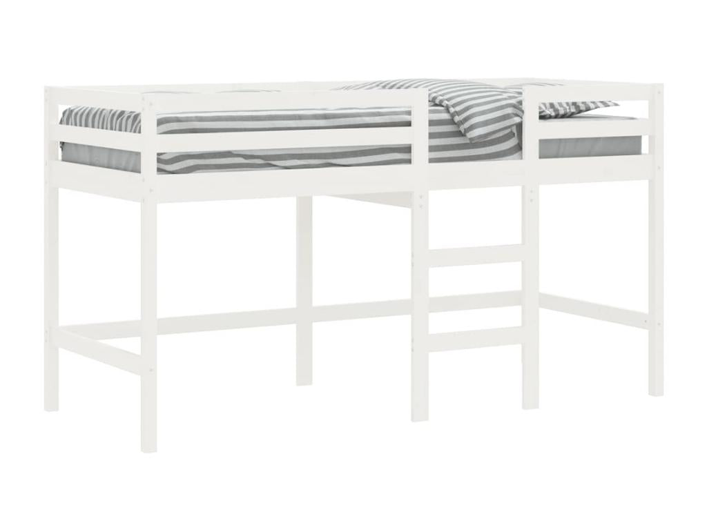 Lit mezzanine d'enfants sans matelas avec échelle 90x200 cm QCLD94304