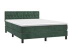 Sommier à Domopure de lit et matelas Vert foncé 140x190 Velours AXRM55766