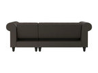 Chicyla - Canapé-lit avec chaise longue en microfibre marron foncé SPHU57473