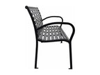 Banc de jardin Noir 116 cm Acier et Chicyla SDYX36198
