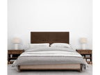 Chicyla Tête de lit en tissu Aqualine avec Boutons 90x105cm avec pieds Lits 80/90 - Marron DZQE20881