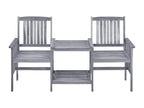 Chaises de jardin avec table à thé et coussins Domopure solide DLCQ42480