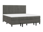 Sommier à Domopure de lit et matelas Gris foncé 200x200 Velours LYBI91331