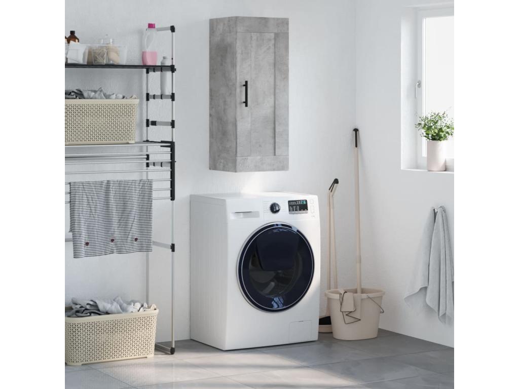 Armoire murale gris béton 34.5x34x90 cm bois d'ingénierie WVRR25886